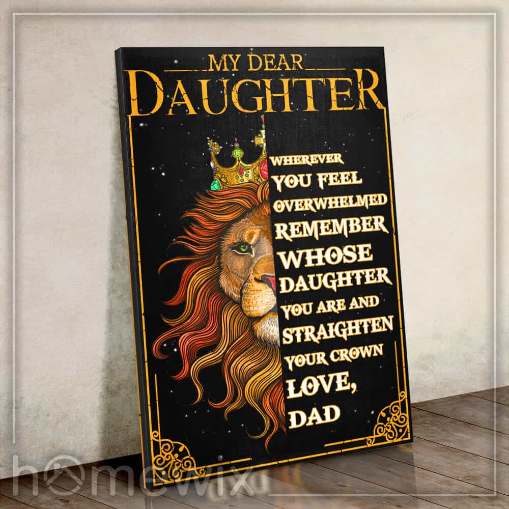 Dad Daughter Gift Canvas Wall Art, Gifts From Daughter To Dad Father's Day  Canvas | Gearbyhuman