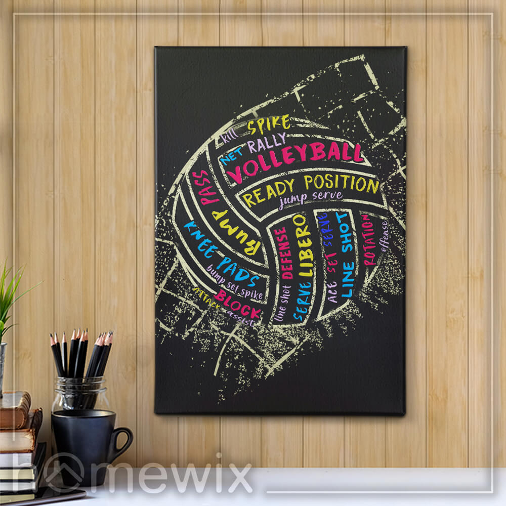 Love Volleyball Canvas Prints Canvas Art Wall Art Prints Wall Art Decor