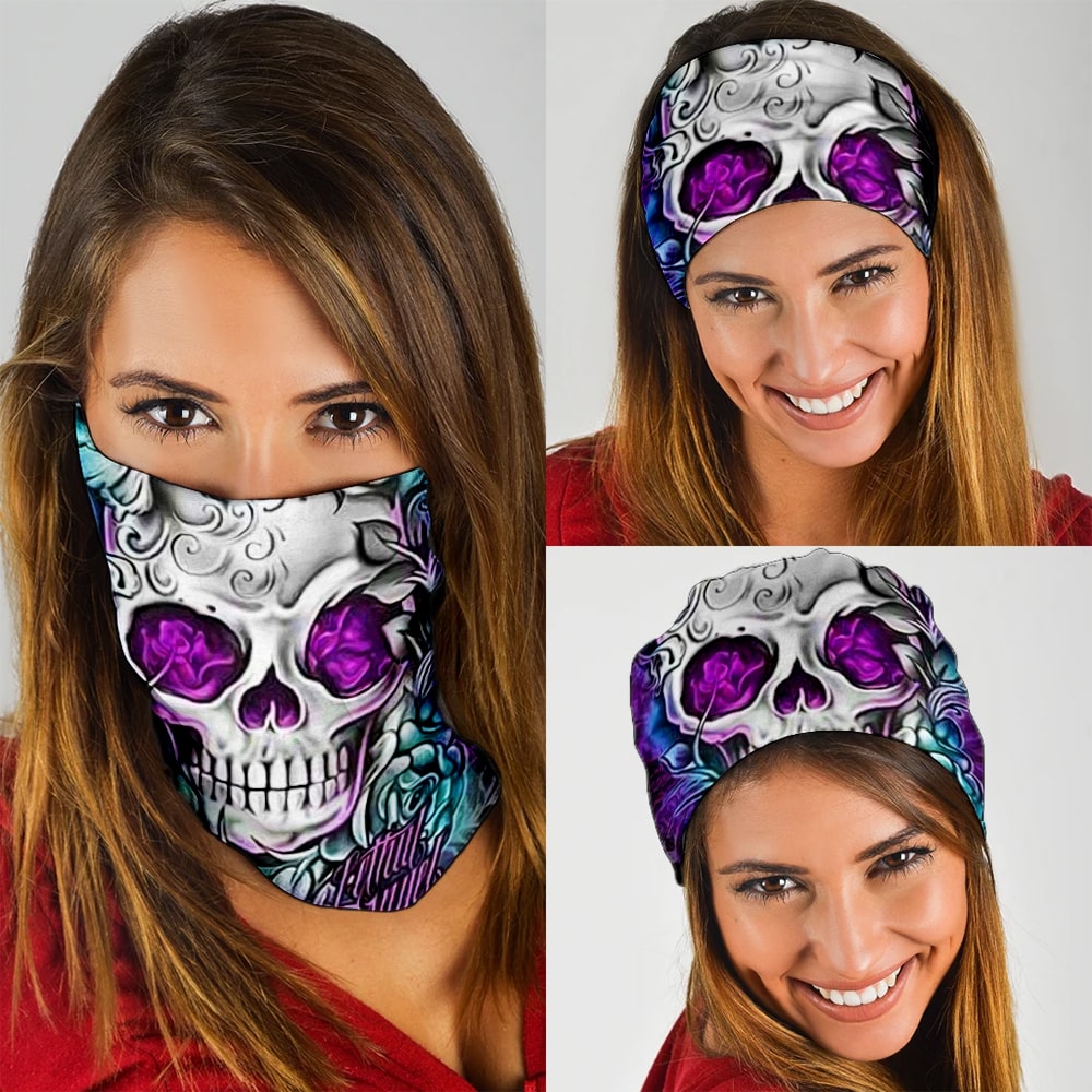 Skull Flower Bandana Mask – HomeWix