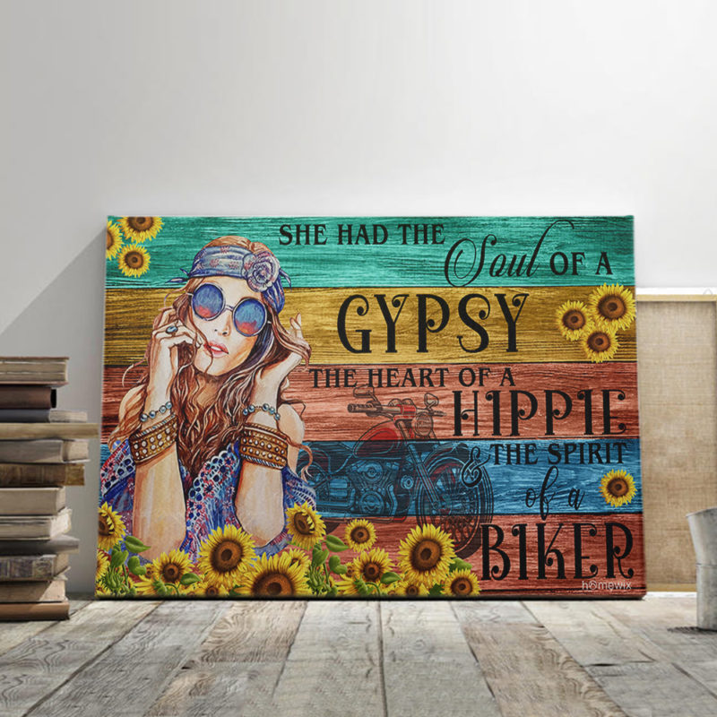 Hippie Biker Canvas Prints Canvas Art Wall Art Prints Wall Art Decor