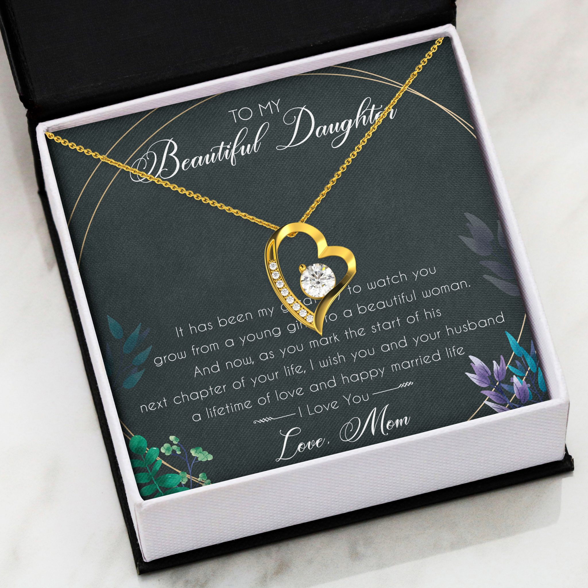 Daughter Gift Necklace – To My Beautiful Daughter Necklace With Box ...