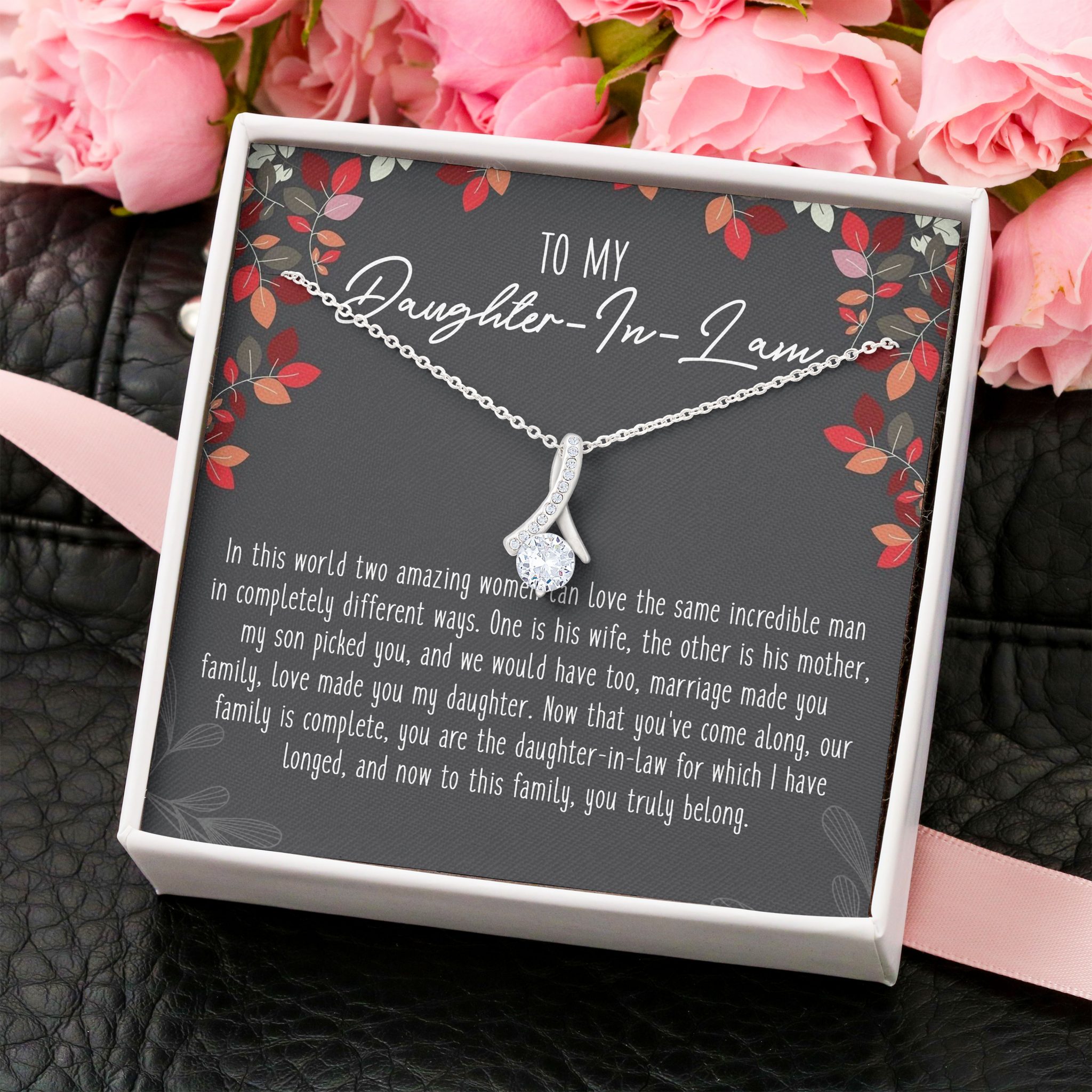 Daughter In Law T Necklace – To My Daughter In Law With Box Message