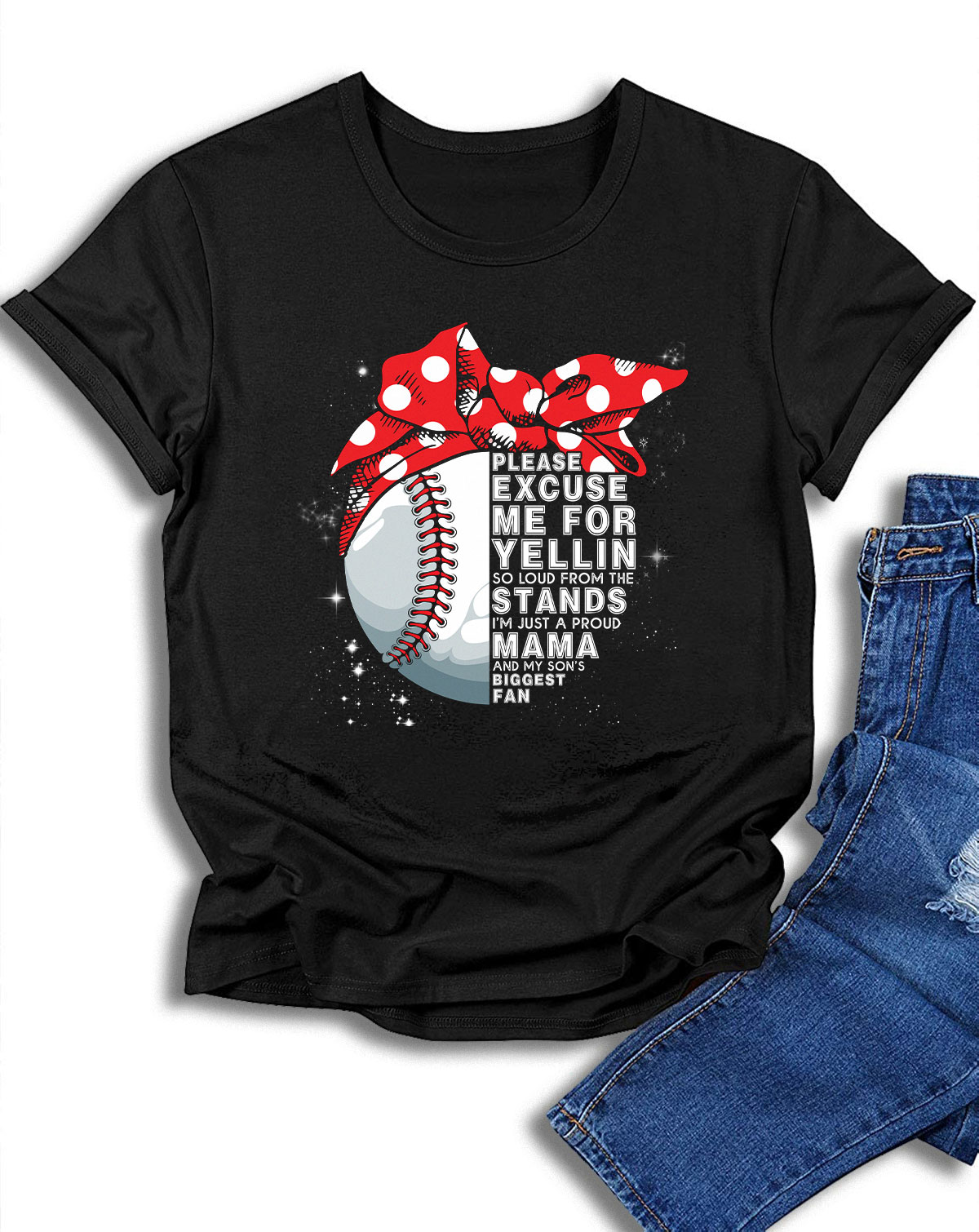  Womens My Son Will Be Waiting For You at Home Baseball Dad Mom  Gift V-Neck T-Shirt : Sports & Outdoors