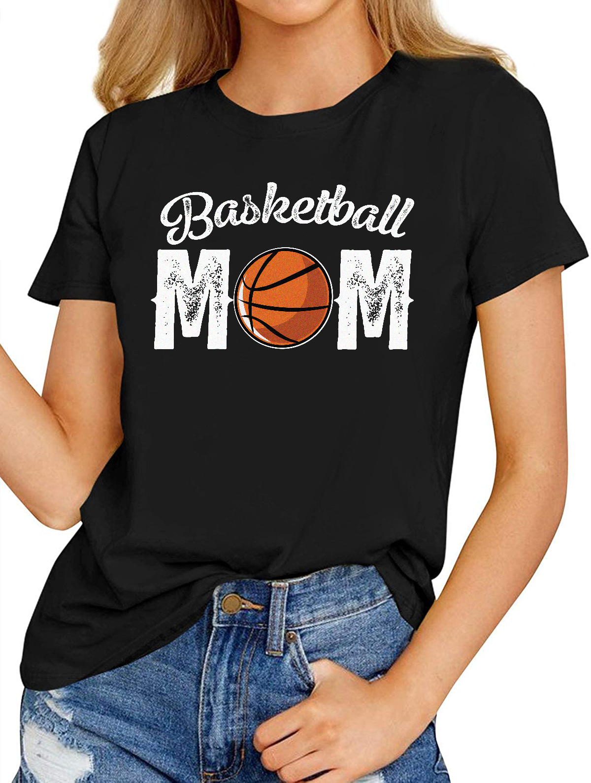 Women’s Fashion T-Shirt – Vintage Basketball Mom Sporty Mama Mother’s ...