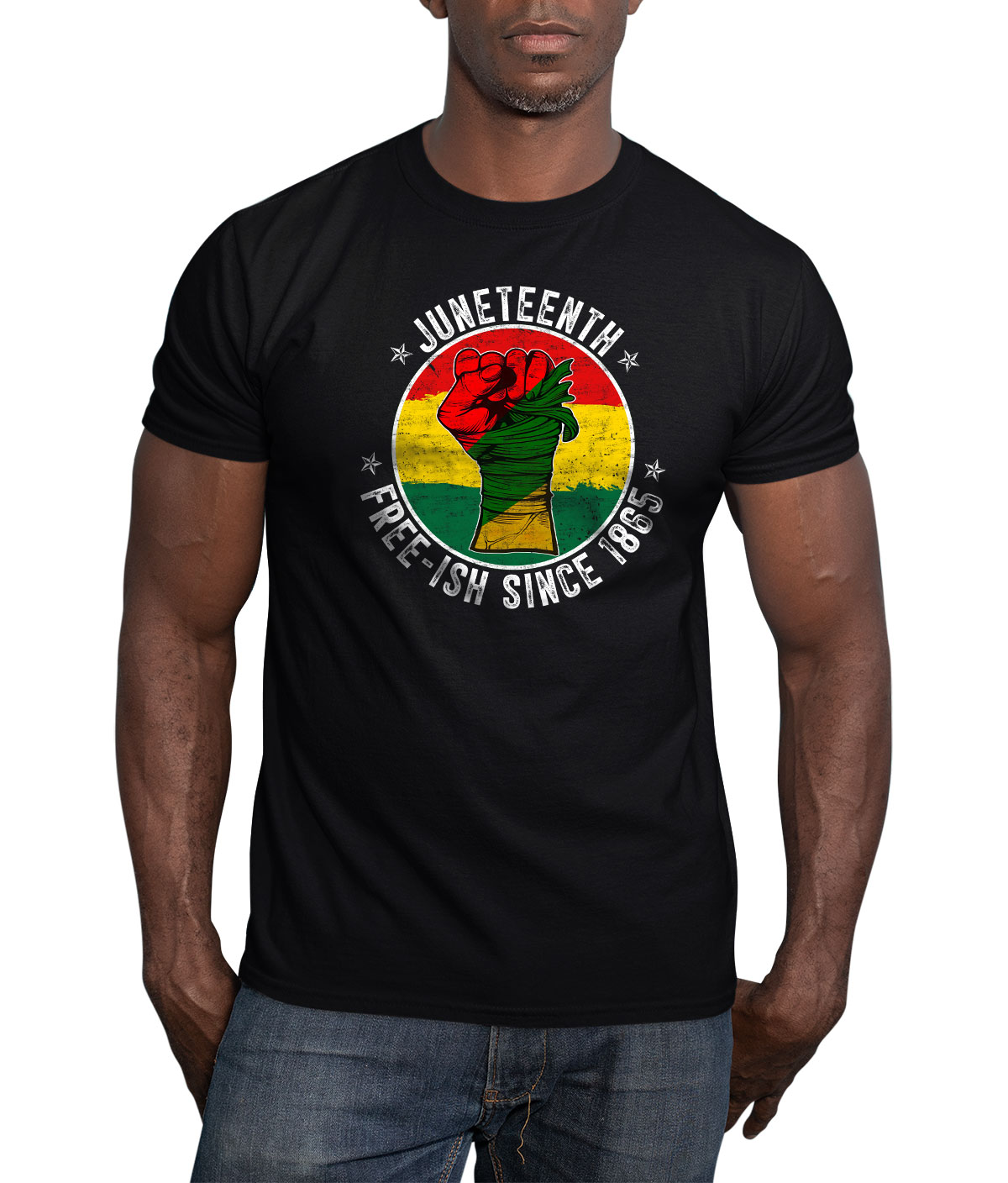 Graphics T-Shirts – Juneteenth Free-Ish Since 1865 Raised Fist Vintage ...