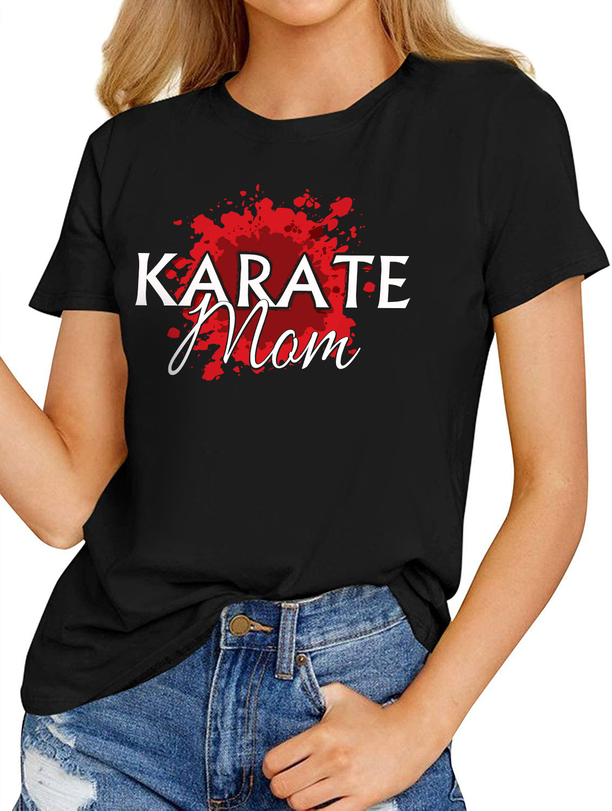 indrømme Hængsel spænding Women's Fashion T-Shirts – Karate Mom Shirt Cute Martial Arts Shirt  Mother's Day Gift Shirt – Crew Neck Short Sleeve – HomeWix
