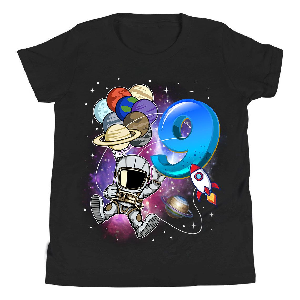 Youth Kids Gildan T-shirt Astro Kid Rocket Space K-19