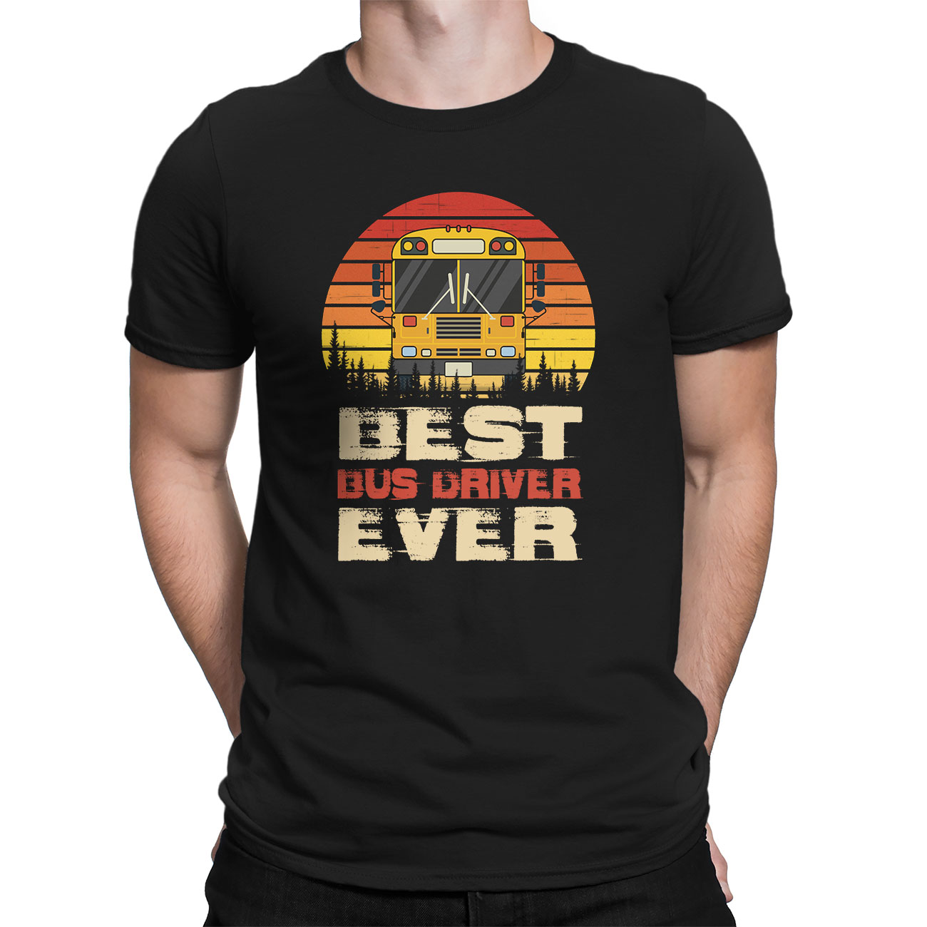 Men's Vintage T-Shirts – Best School Bus Driver Ever Back To School Shirt  Gift Shirt – Crew Neck Short Sleeve – HomeWix