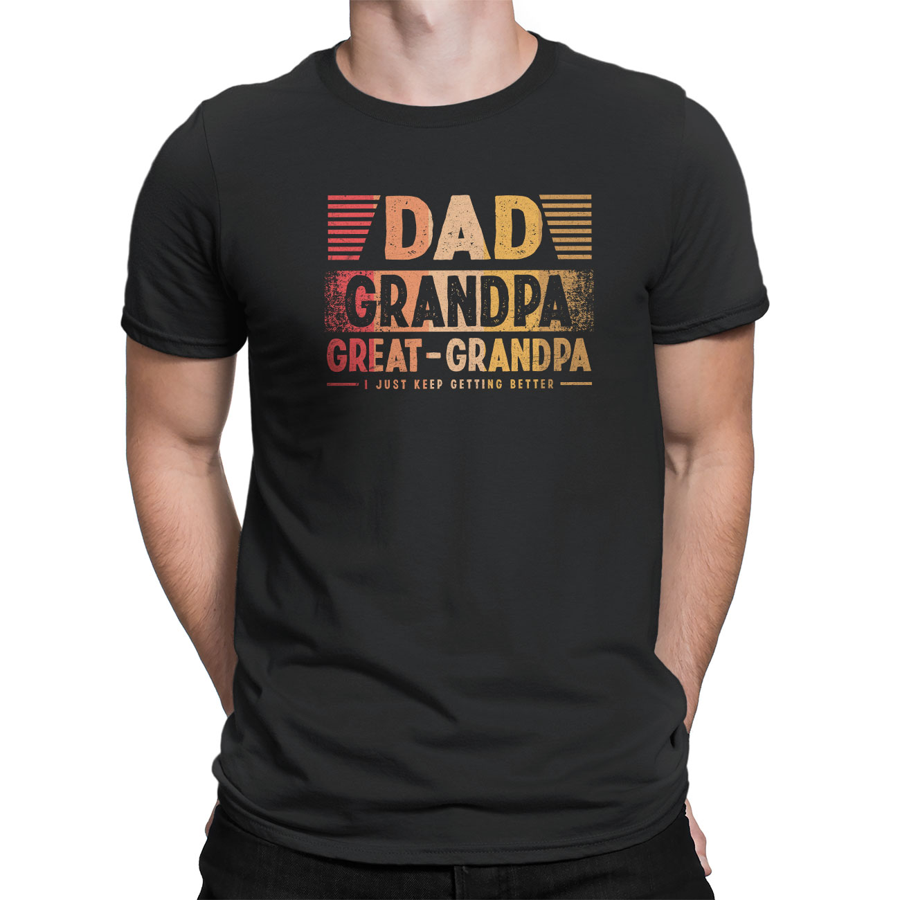 Men's Fashion T-Shirt - Dad Grandpa Great Grandpa Keep ...