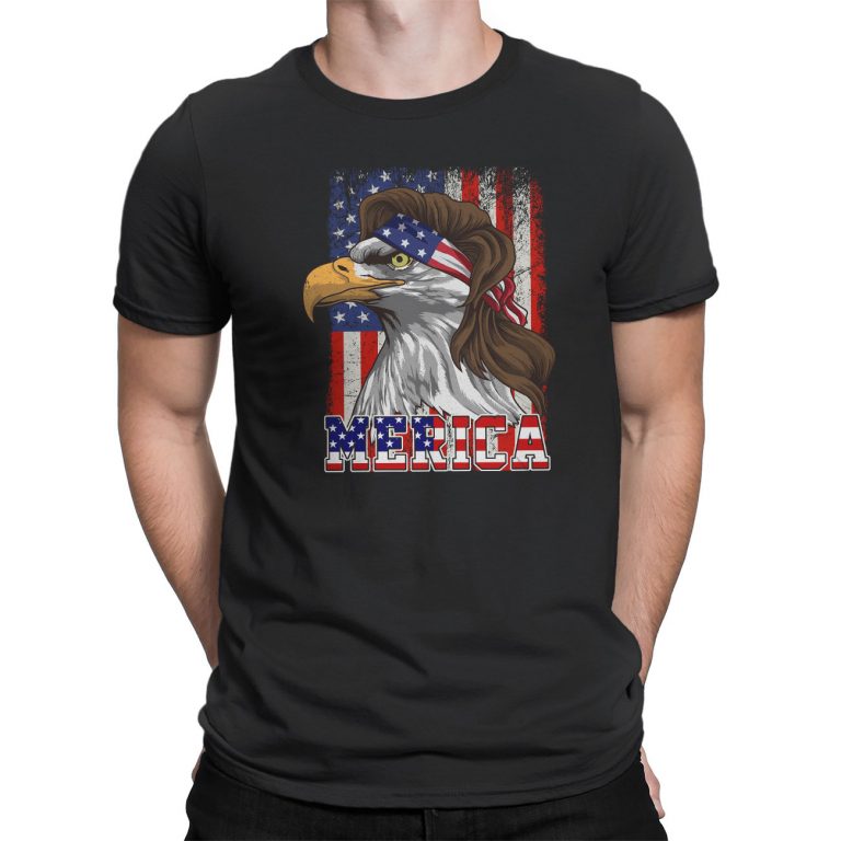 Graphics T-Shirts – 4th Of July Patriotic Eagle Mullet Shirt American ...