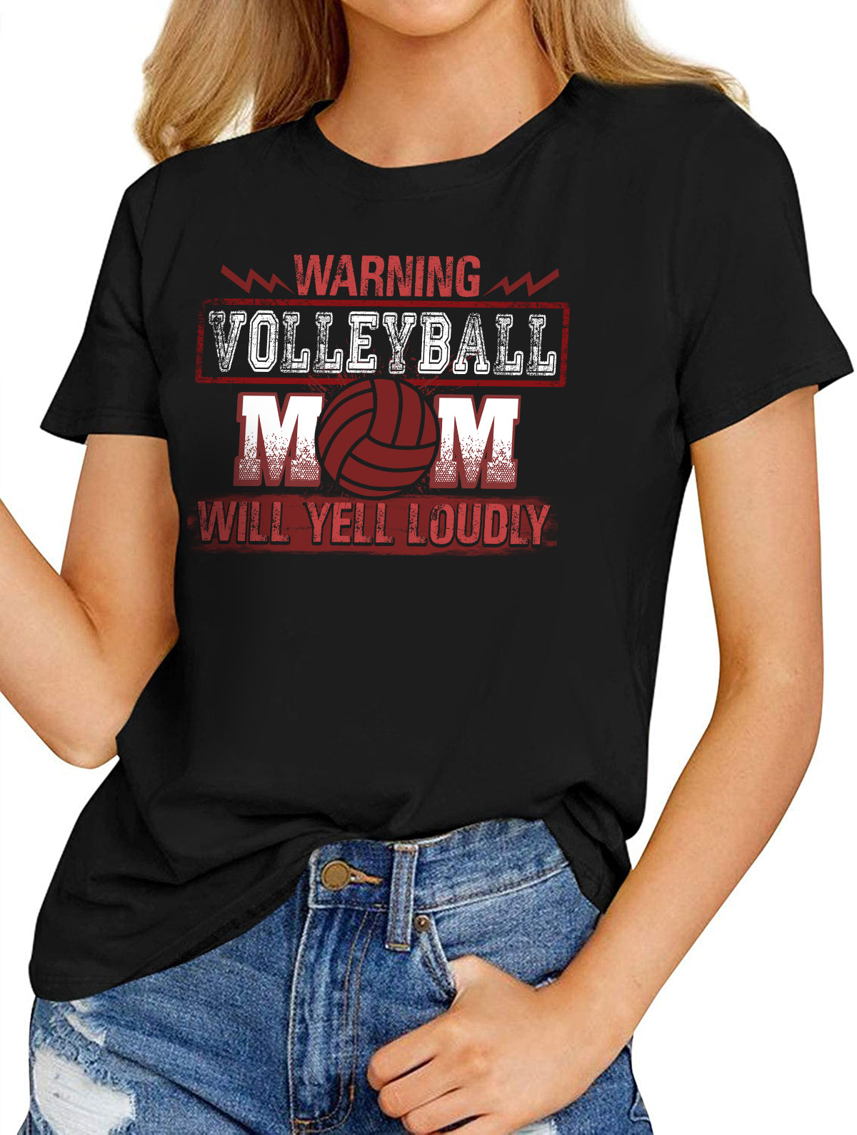Women's Fashion T-Shirts – Will Yell Loudly Volleyball Funny Volleyball Mom Gift Shirt – Short Sleeve HomeWix