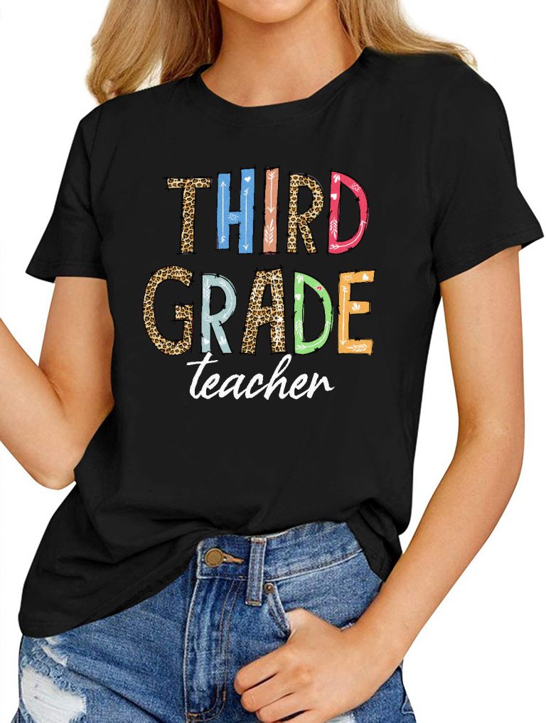 Vintage T-Shirt – Third Grade Teacher Leopard 3rd Grade Back to School ...