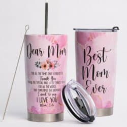 Tumbler, 20oz Best Mom Ever Stainless Steel Tumbler, BPA Free, Birthday  Gifts For Her, Christmas Gifts For Mom – HomeWix